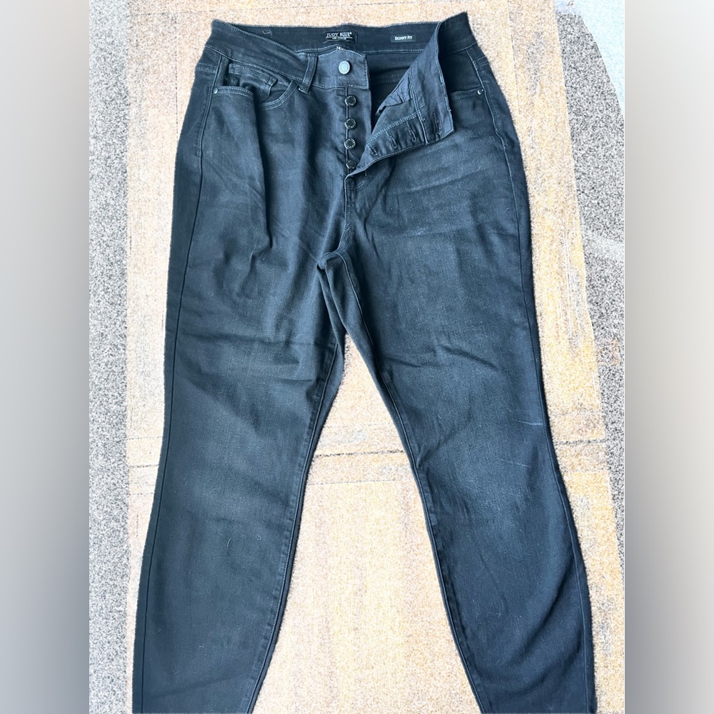 Judy Blue Black Button Fly High Rise Skinny Fit Jeans Modern. Never worn. 14W